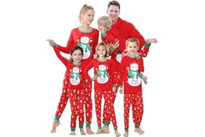 Joyond Christmas Pajamas Family Matching Sets for Unisex Women Men Kids Xmas Long Sleeves Sleepwear Pjs
