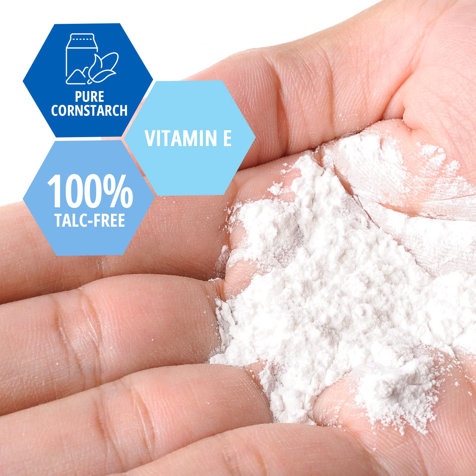 MED PRIDE Babypower Baby Powder 22oz 100% Talc-Free with Aloe Vera & Vitamin E, Hypoallergenic Cornstarch for Diaper Rash, Moisture Protection, Paraben-Free