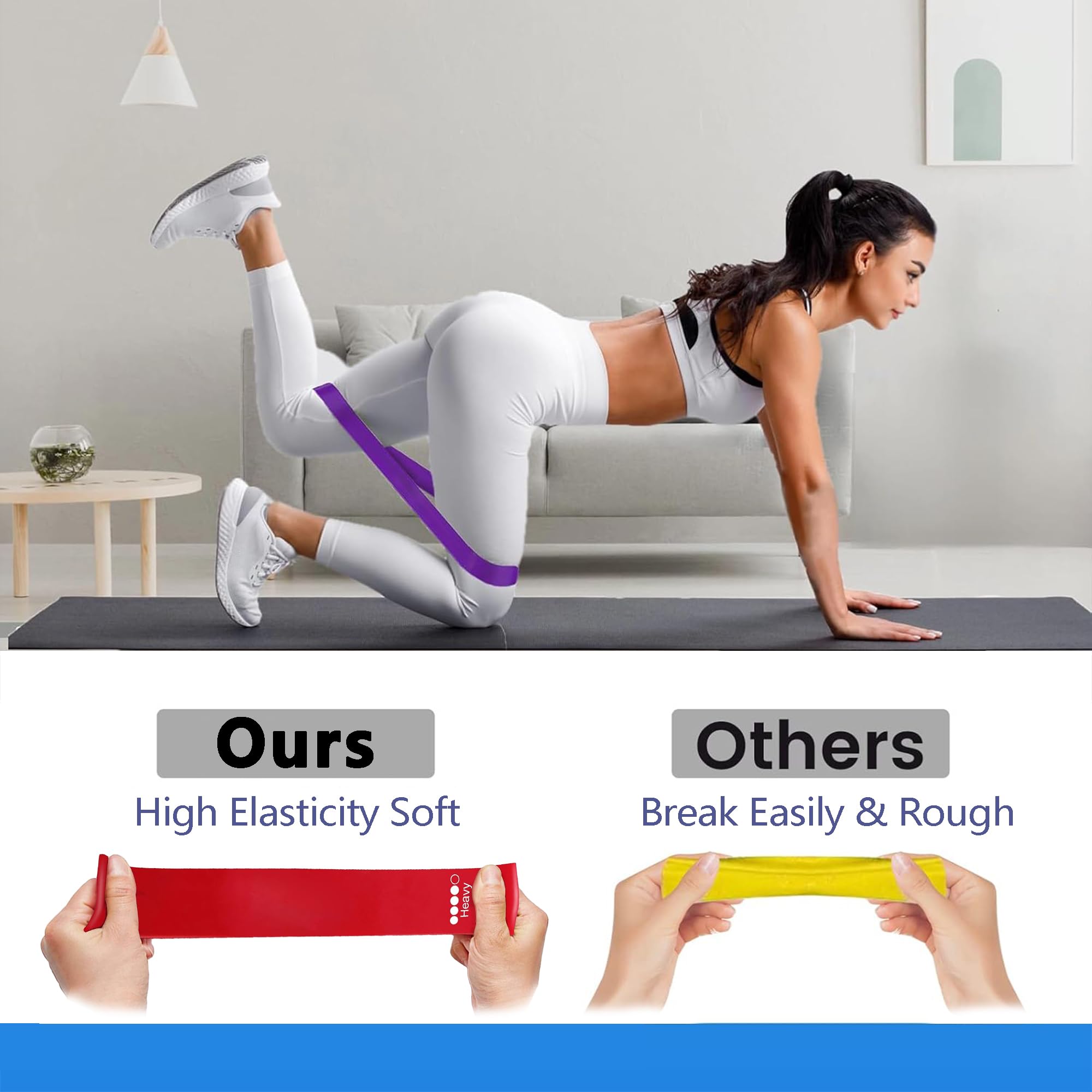 Resistance Bands for Working Out, Latex Exercise Set of 5, Elastic... 