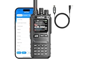 Radtel RT-920 Walkie Talkie Long Range 8W Two-Way Radio, SW MW LW CB 27MHz Receiver, Bluetooth Programmable, AM FM SSB, Noise Reduction, NOAA Weather Alert (with Programming Cable)
