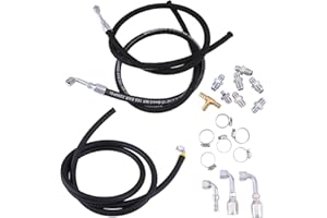 AUBLINTO Universal Power Steering Hose Kits for Hydroboost Power Brake Booster all Car Truck Power Steering Pump Hose Return to Reservoir Universal Power Steering Pump Hose Kit