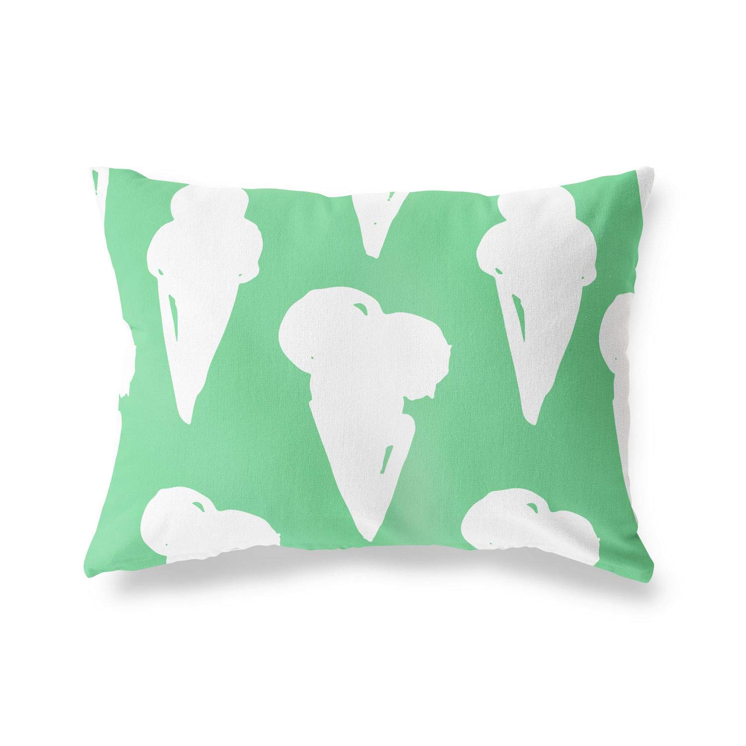 BonaMaison Decorative Cushion Cover, Petrol Green-White Throw Pillow Covers, Home Decorative Pillowcases for Livingroom, Sofa, Bedroom, Size: 45X60 Cm - Designed and Manufactured in Turkey