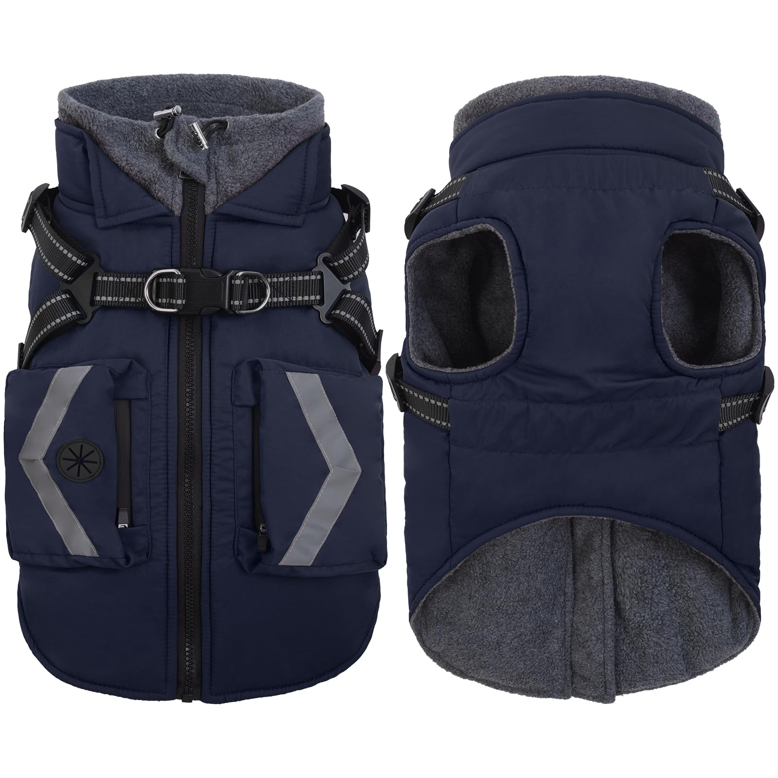 Kuoser Warmth Dog Jacket - Winter Coat for Small & Medium Dogs, Windproof & Waterproof