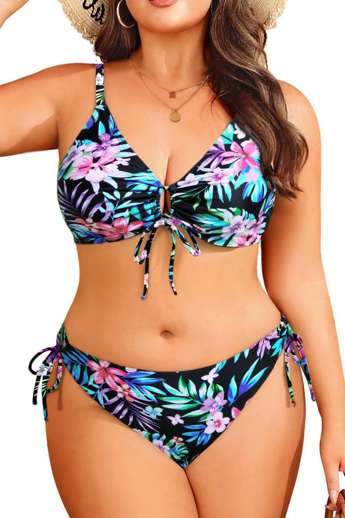Daci Women's Plus Size Triangle Bikini Set, Sexy