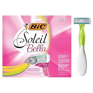 BIC Soleil Bella Sun-Twist Scented Women's 4-Blade Disposable Razor, 10 Count