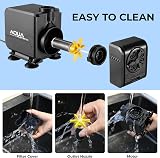 LIFERUN 45W Adjustable Flow Submersible Pond Pump 3000 L/H with 3 Nozzles view 4