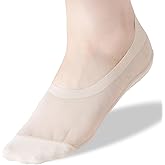 ULTRACEN Thin No Show Socks Womens Low Cut Mesh Liner Socks Non Slip Invisible Breathable Footies