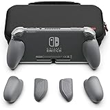 Skull & Co. GripCase Lite Bundle: A Comfortable Protective Case with Replaceable Grips [to fit All Hands Sizes] for Nintendo 