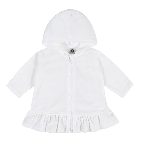 zipper hoodie toddler girl white hoodie Gerber Baby Girls Toddler Zipper Hoodie Terry Swimsuit Cover Up