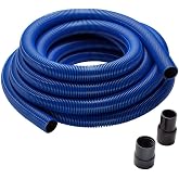 Rockler 40 ft Shop Vacuum Hose 1-&frac12;&rdquo; w/Swivel Ends, Polymer Dust Collection | Shop Vacuum Hose &ndash; Flexible Dust Collection &ndash; Vacuum Hose &ndash; Swivel Ends &ndash; 40 ft Heavy-Duty Design