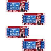 AEDIKO 4pcs DC 12V Relay Module 1 Channel Relay Board with Optocoupler Isolation Support High or Low Level