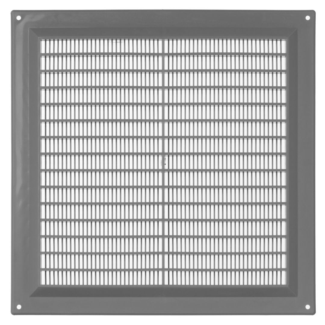 250x250mm / 10x10 inch Grey Plastic Ventilation Grille - Air Vent Cover