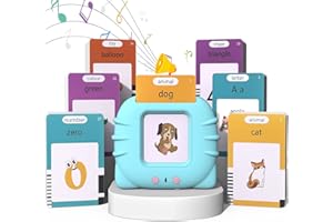 GLOBALTRONICS Talking Flash Cards Toddler Toys Pocket Speech for Toddlers 1-3, Talking Learning Flash Cards Educational Toys Sensory Toys Gift for Boys and Girls (510 Sight Words-Blue)