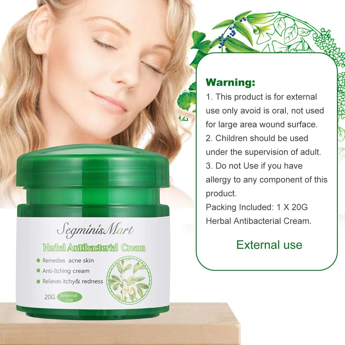 Amazon Com Natural Herbal Cream Face Cream Itch Relief Cream Body Cream For Dry Skin Health Personal Care