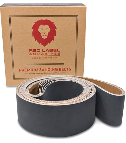2x72 Blue Micron Polishing Sanding Belts – Ultra-Fine 2000 Grit (9 Micron) With Cushioned Mylar Backing, 3-Pack