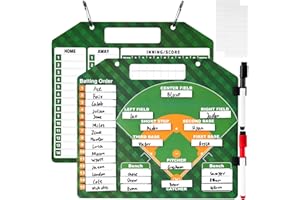 Magnetic Baseball Lineup Board with 40 Sheets-Dry Erase Baseball Clipboard for Coaches,Reusable Baseball Lineup Name Cards​,E