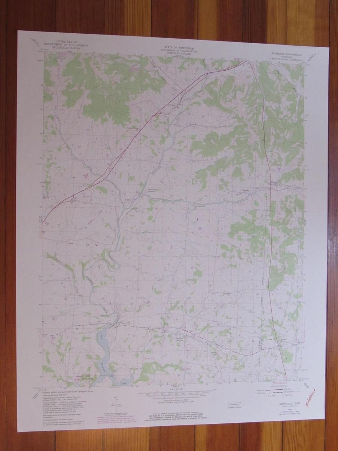 Bethpage Tennessee 1981 Original Vintage USGS Topo Map