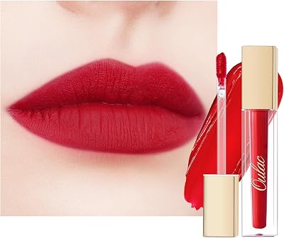 Oulac Red Matte Lipstick Kissproof Liquid Lipstick Vegan M02