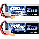 Zeee 14.8V 4S Lipo Battery 50C 3300mAh with XT60 Plug (2 Packs) | Soft Case Battery for RC Airplane Helicopter RC Boat UAV Drone FPV RC Car Truck Boat