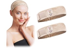 Dreamlover Nude Wig Grip Band for Securing Cosplay Wigs, Adjustable Velvet Wig Grip, 2 Pieces