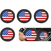 Zikefest 4PCS Car Cup Holder Coasters, American Flag Cup Coaster, 2.75 Inch Anti Slip Shockproof Drink Mat, Universal Car Interior Decoration Accessories, Insert Car Cup Holder for Vehicle, SUV, Truck