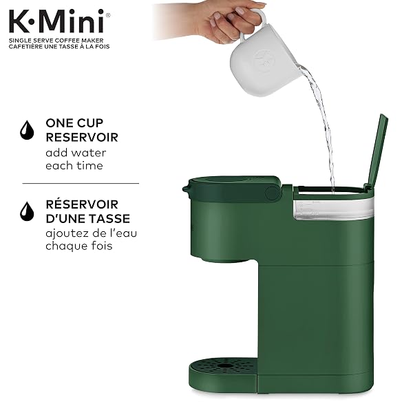 KEURIG K-MINI SINGLE SERVE K-CUP POD COFFEE MAKER, FEATURING AN ULTRA-SLEEK DESIGN, EVERGREEN
