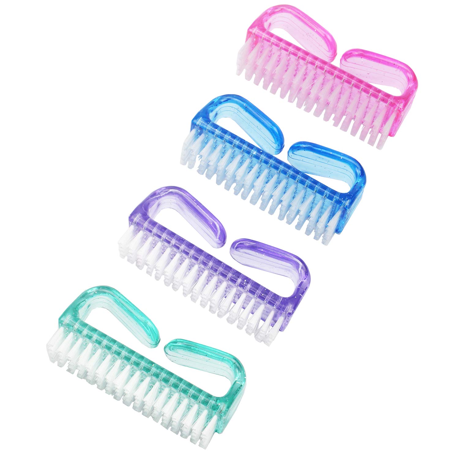 Handle Nail Brush Fingernail Brush Cleaner Hand Scrub Cleaning Brush for Toes (Size (1)) : Beauty