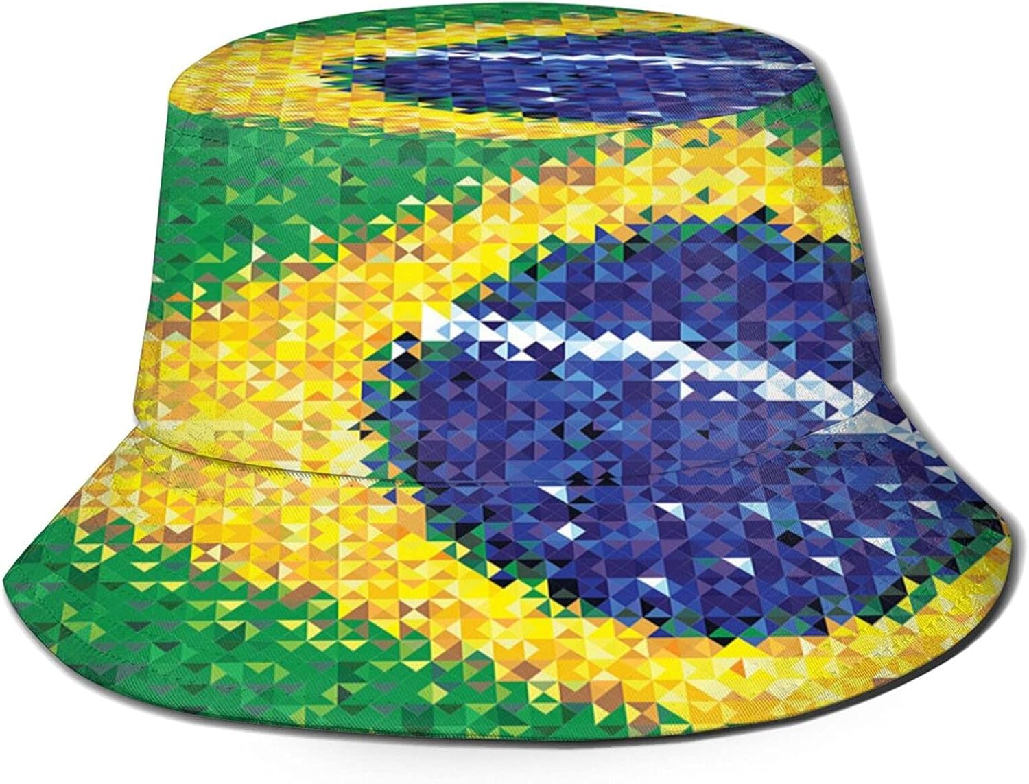 Green Brazil Flag Cute Bucket Hat Sun Beach Travel Hiking Gardening Cap