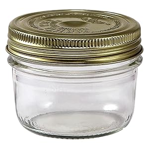 6 Le Parfait Familia Wiss Terrines - Wide Mouth French Glass Mason Jars - Preserve, Store, Serve, Décor (6, 200ml - 7oz - Half Pint)