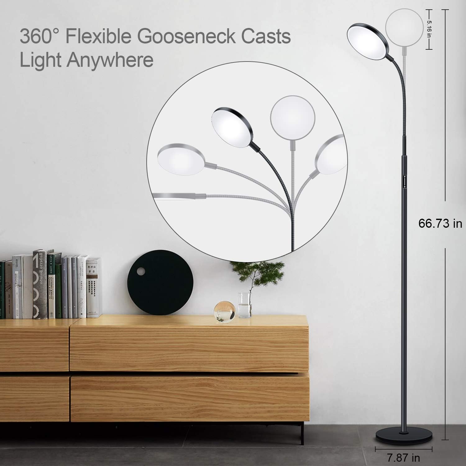 Floor Lamp - JOOFO LED Floor Lamp, Remote & Touch Control & 1 Hour Timer Reading Standing Lamp,4 Color Temperatures with Stepless Dimmer Torchiere Floor Lamps for Living Room Bedroom Office (Black): Home Improvement