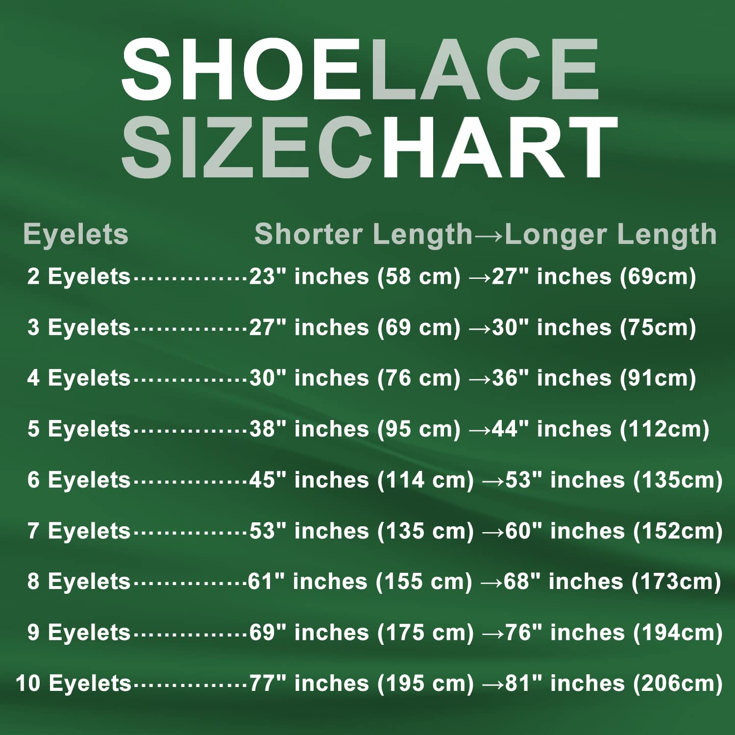 jordan shoelace size chart