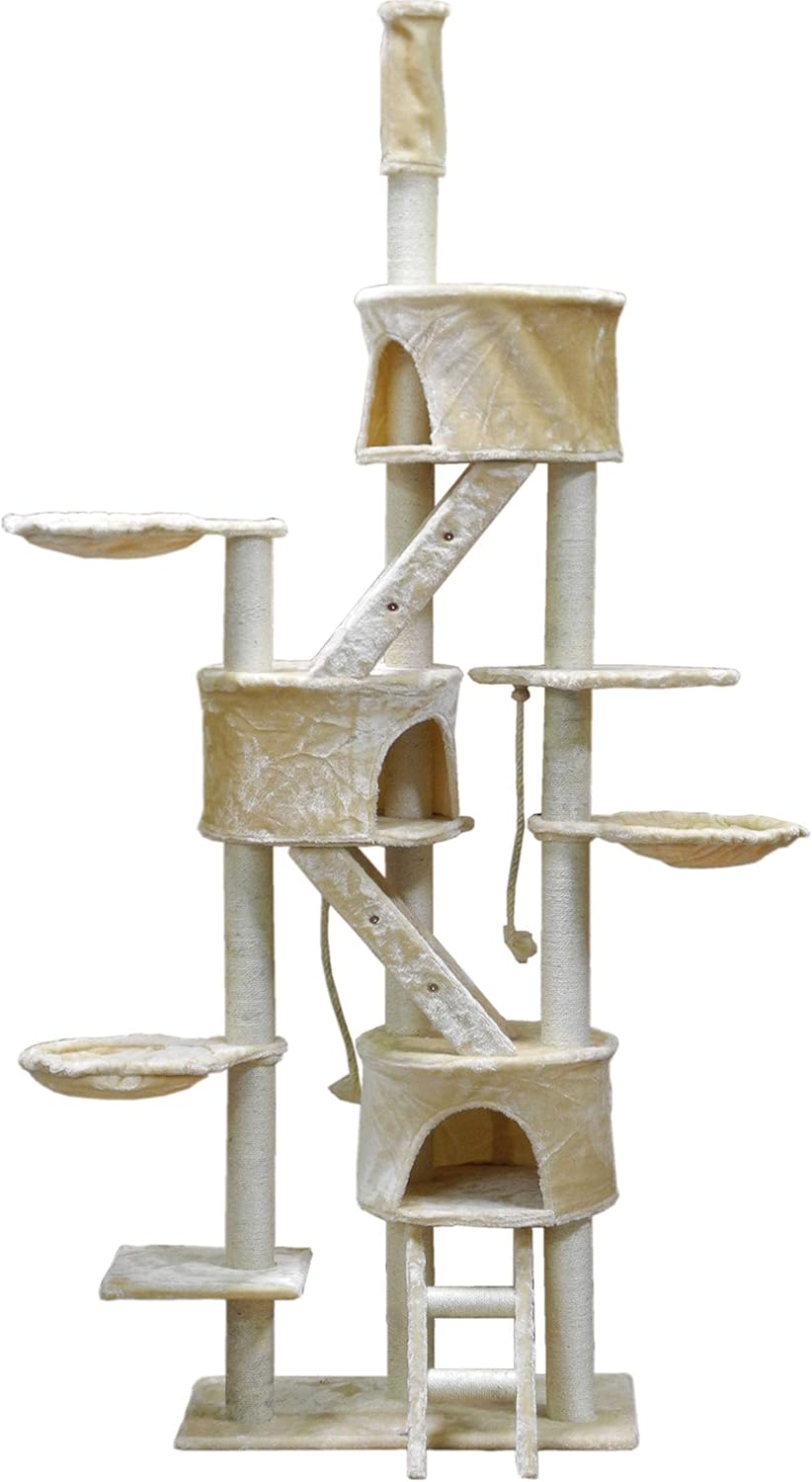 Go Pet Club Huge Cat Tree Beige Color: Pet Supplies
