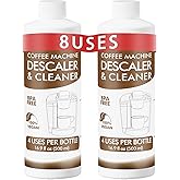 8 Uses Descaling Solution Compatible with Keurig, Nespresso, Breville, Delonghi, Jura, Ninja - 33.8oz Coffee Machine Descaler