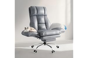 HOMRELEXA Big and Tall Office Chair, Flip Armrests for Pets & Cross Legged Sitting, Executive Ergonomic Computer Gaming Chair with Foot Rest, Premium Tech Fabric Wide Seat Reclining Desk Chair