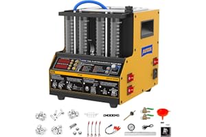 AUTOOL Fuel Injector Cleaner Tester Machine, Ultrasonic Fuel Injection Cleaner with Heating Function 4 Cylinder for GDI, EFI, FSI Fuel Injectors, Digital Display, 3 Cleaning Functions 10 Test Modes