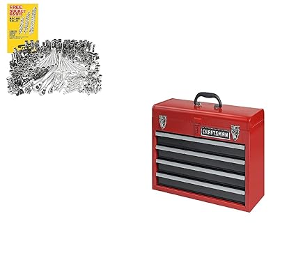 Craftsman 3 Drawer Metal Portable Chest Toolbox 4 Draw Tool Box