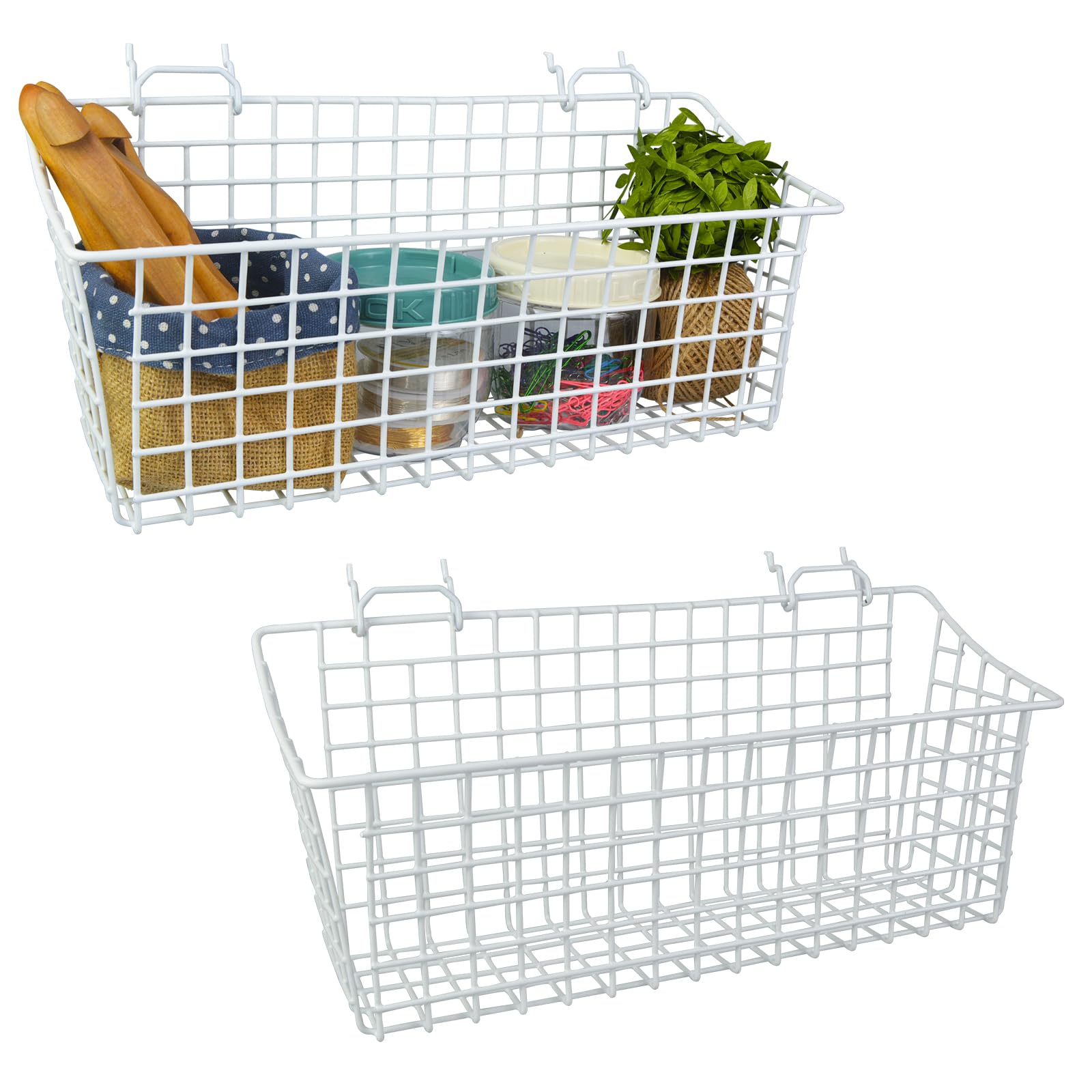 Mua G.CORE 2 Pack Pegboard Baskets Large, Metal Shelves Hooks to 1/8
