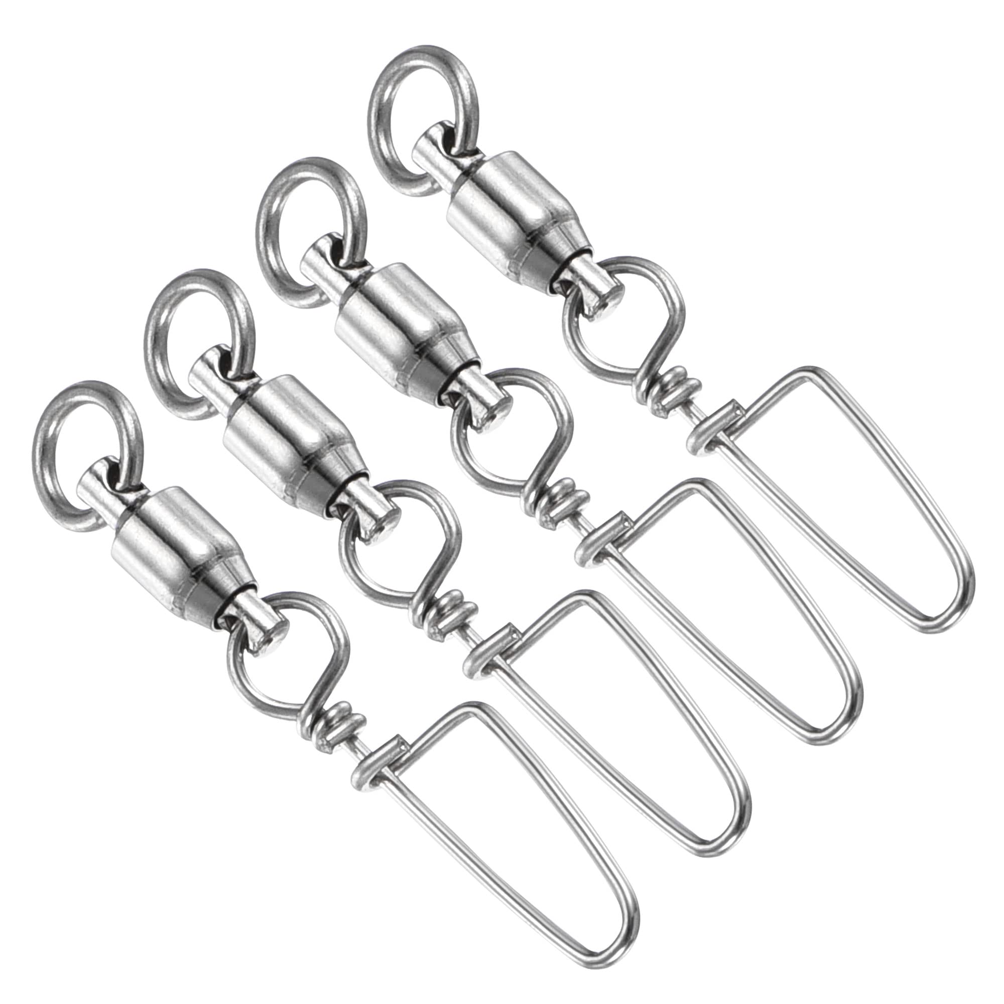 PATIKIL Fishing Snap Swivels, 20Pcs 15LBS Stainless Steel Ball Bearing Tackle for Saltwater Freshwater Fishing
