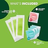 Nad’s Facial Wax Strips for Women 20 Strips + 4 Calming Wipes Hypoallergenic view 2