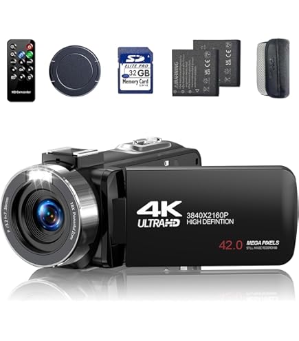 thumbnail image 2 of 2.7K Video Camera Camcorder With 3" Rotating Screen, Night Vision & External Mic - Perfect For YouTube Beginners 2 of 14