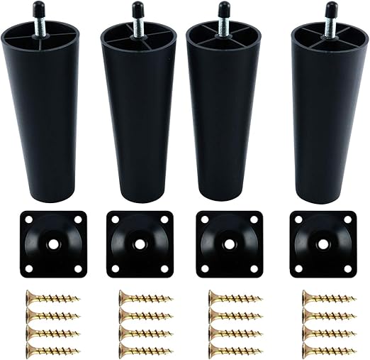 Homend Plastic Sofa Legs 4 Pack Sofa Legs Replacement Furniture