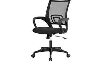 PayLessHere Home Office Chair Desk Computer Chair Adjustable Ergonomic Lumbar Support Armrest Executive with High Density Mesh 360 Degree Swivel Chair for Men Women Adults, Black