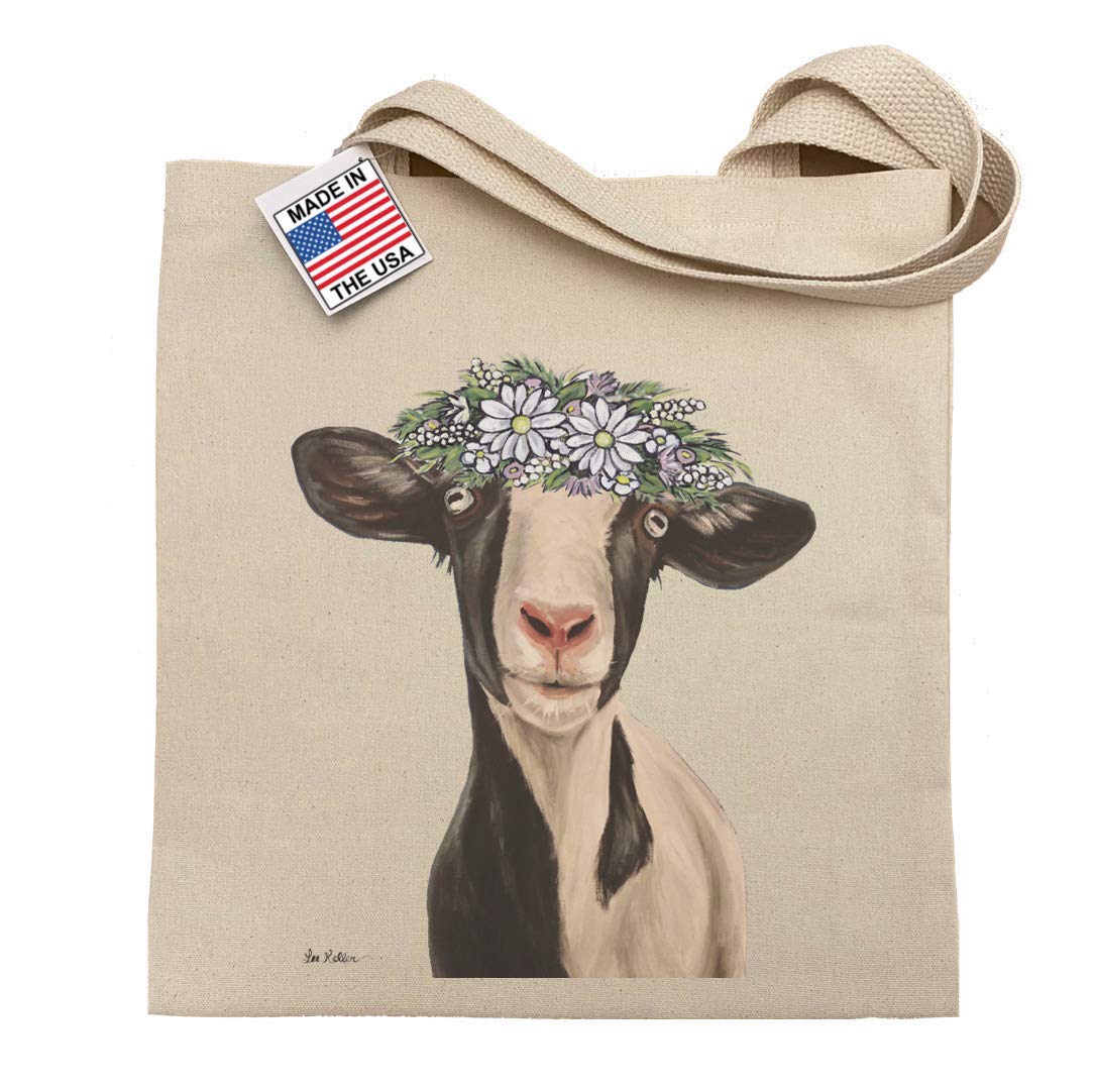 Goat Tote Bag, Luna' Cute Goat Tote, Goat Gifts, Goat Lover