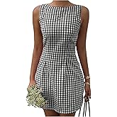 Floerns Women's Going Out Tie Open Back Mini Dress Sleeveless Pencil Mini Dresses