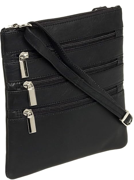 black and silver crossbody purse