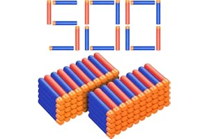 Forliver Refill Darts, 500 Pack Refill Bullets Compatible with Nerf Guns for Nerf N-Strike Elite Series Blasters Toy Guns. Children Kids Birthday Christmas Role Play Nerf Battle Game Gift