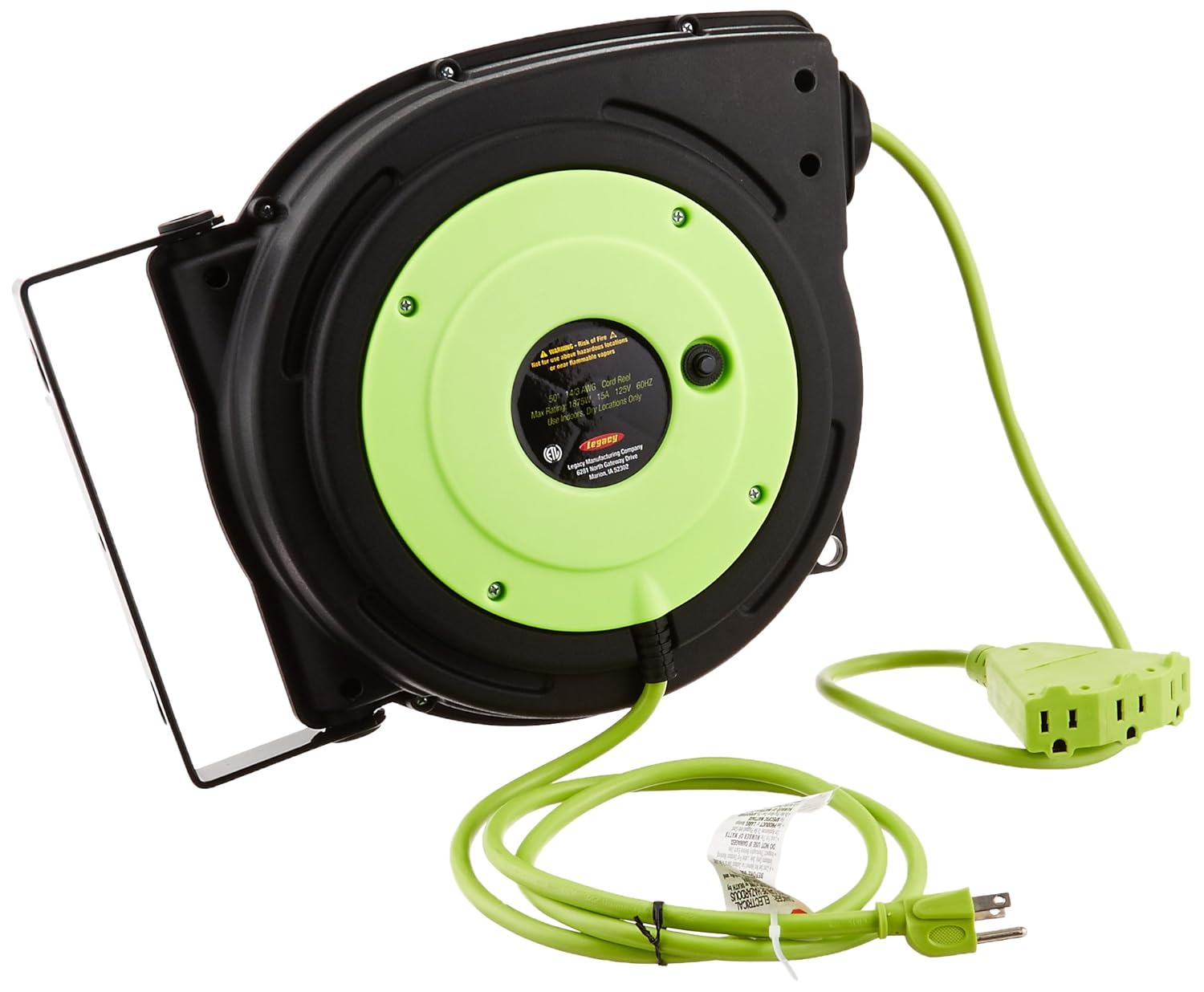 Legacy Flexzilla 50' Retractable 50 ft. Extension Cord Reel E8140503