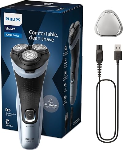 Philips Series 3000X Wet & Dry Electric Shaver Celestial Blue X3053/00