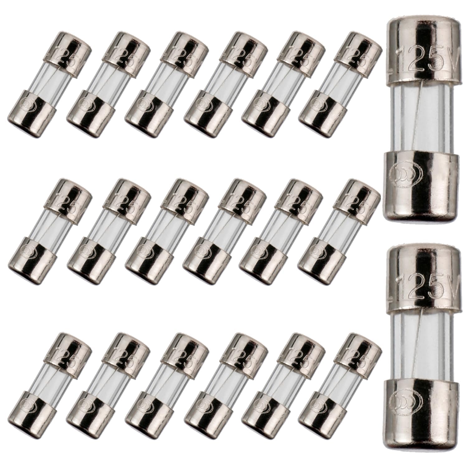 Photo 1 of BOJACK Mini Fuse 3.6x10mm 3A 3amp 125V 0.14x0.39 Inch F3AL125V Fast-Blow Glass Fuses (Pack of 20)