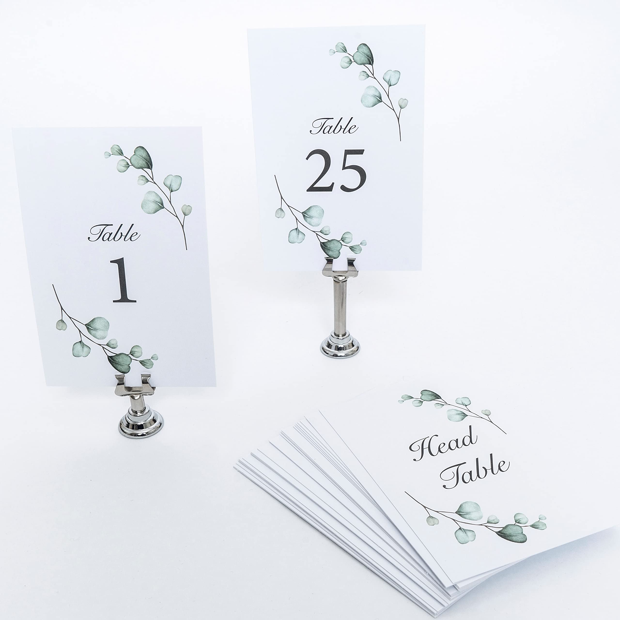 Photo 1 of CLEVER SIGNS Table Numbers 1-25 Plus Head Table Card, Double-Sided, 4 x 6, Table Numbers for Wedding Reception, Anniversary, Baby Shower, Bridal Shower, Christmas, Parties, Events and Celebrations